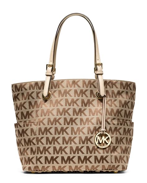 michael michael kors jet set monogram signature tote 